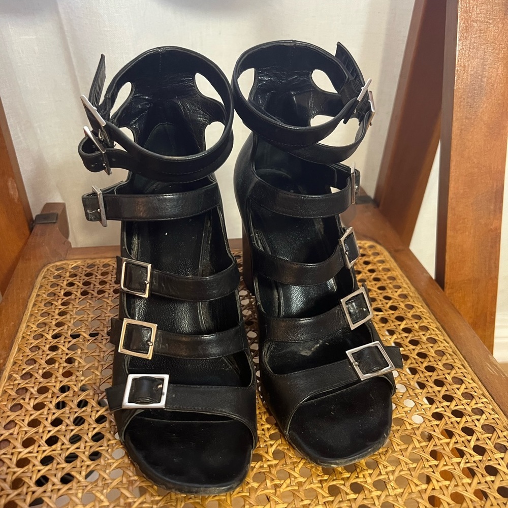 saint laurent babies heel booties